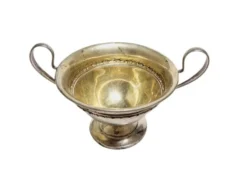 Bol à sucre en argent Art Déco, années 1950