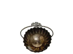 Bol à sucre en argent Art Déco, années 1950