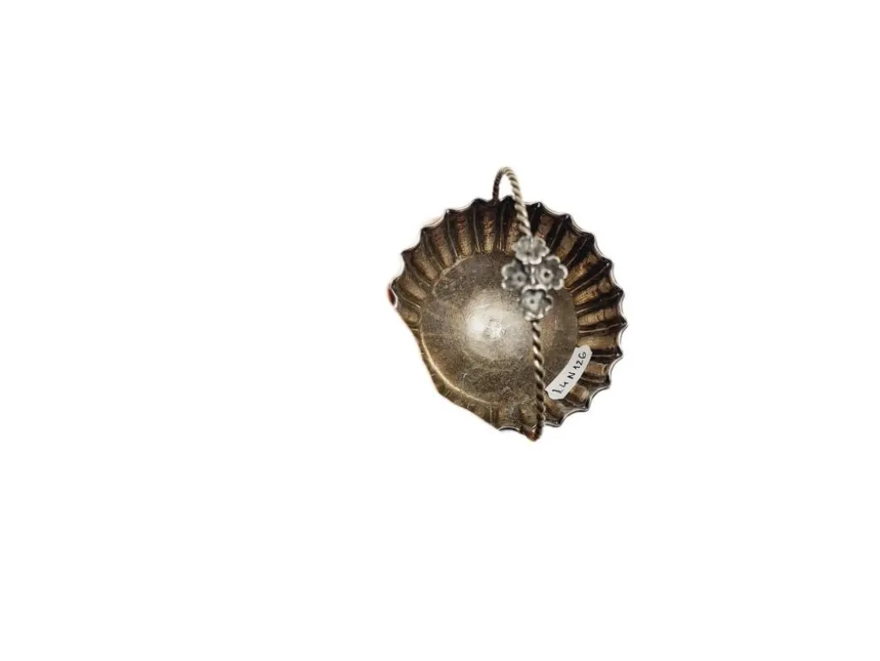 Bol à sucre en argent Art Déco, années 1950
