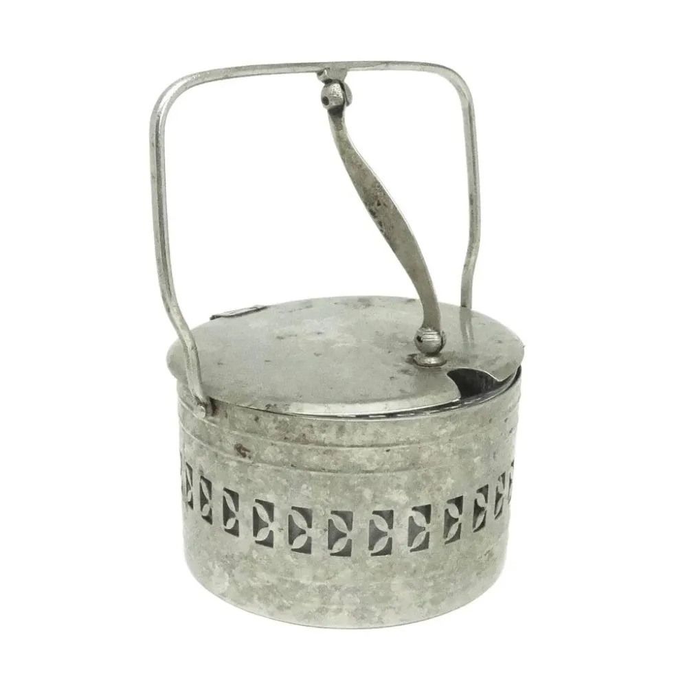 Bol à sucre en osier, postmodernisme, laiton nickelé, Pologne, années 1960