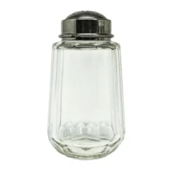 Bol à sucre en poudre Art Déco, en verre, laiton chromé, Belgique, années 1930