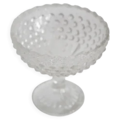 Bol à sucre ou à fruits vintage en verre transparent, Italie, années 1960