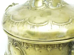 Bol à sucre rococo, laiton plaqué argent, Pologne, début du 20e siècle