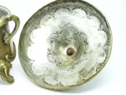 Bol à sucre rococo, laiton plaqué argent, Pologne, début du 20e siècle