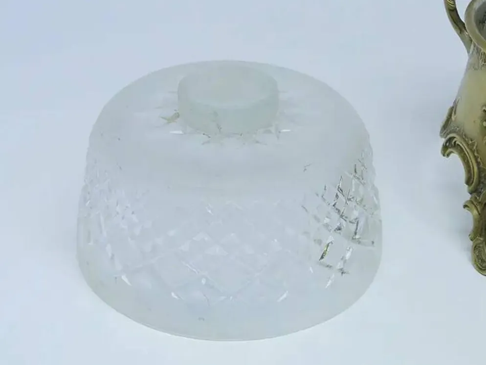 Bol à sucre rococo, laiton plaqué argent, Pologne, début du 20e siècle