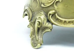 Bol à sucre rococo, laiton plaqué argent, Pologne, début du 20e siècle