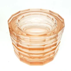 Bonbonnière Art Déco, cristal, Bohême, Tchécoslovaquie, années 1930