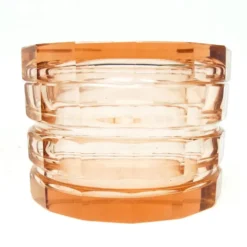 Bonbonnière Art Déco, cristal, Bohême, Tchécoslovaquie, années 1930