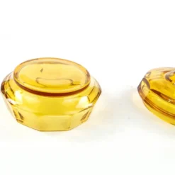Bonbonnière Art Déco, cristal, Moser, Tchécoslovaquie, années 1930