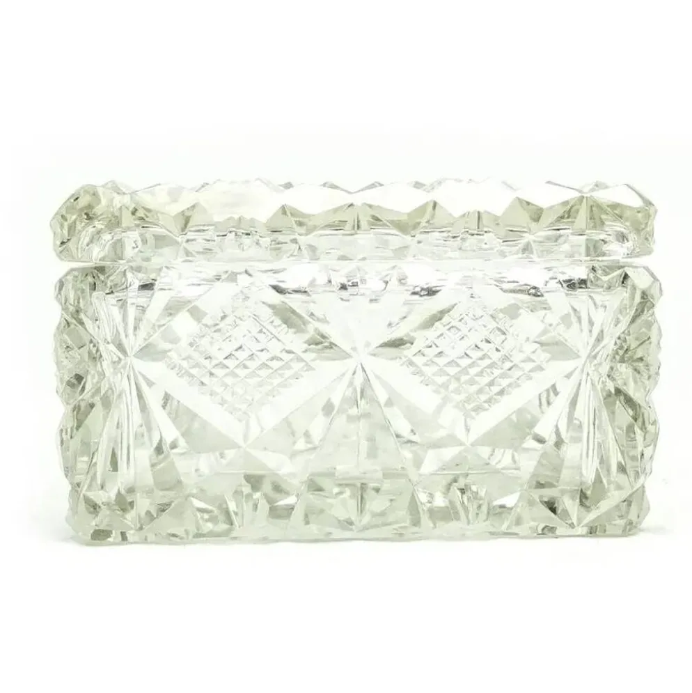 Bonbonnière Art Déco, cristal, Suède, années 1930