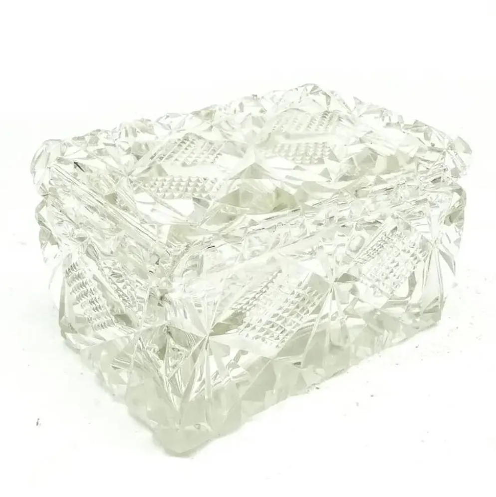 Bonbonnière Art Déco, cristal, Suède, années 1930