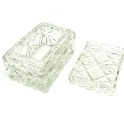 Bonbonnière Art Déco, cristal, Suède, années 1930
