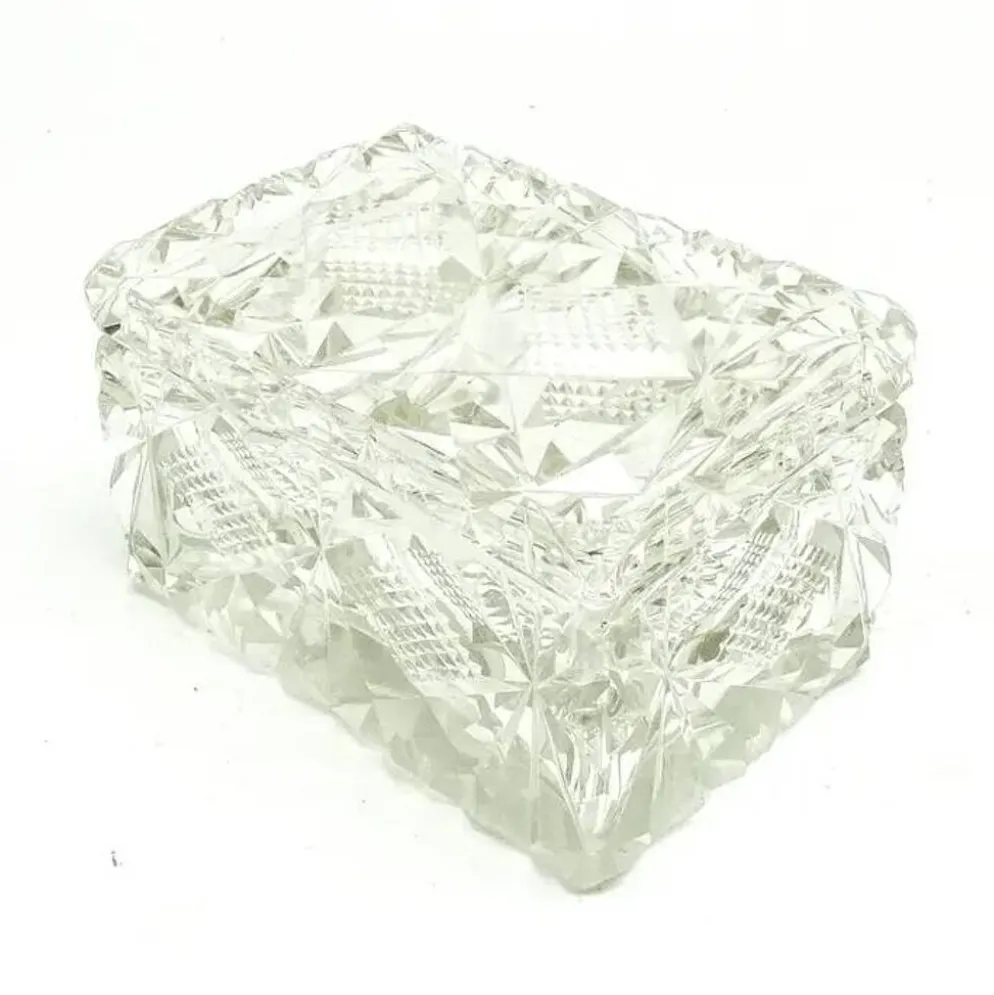 Bonbonnière Art Déco, cristal, Suède, années 1930