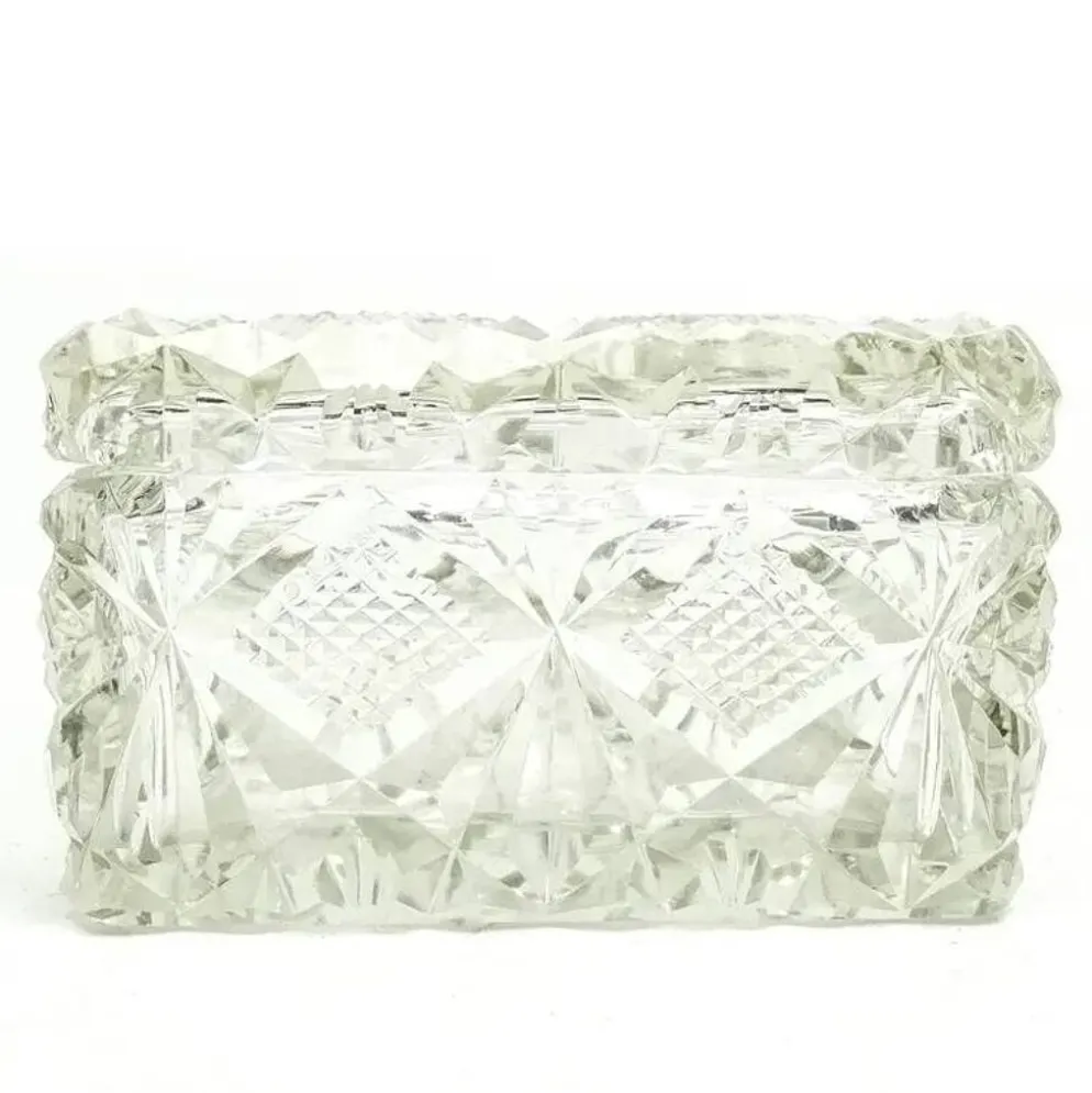Bonbonnière Art Déco, cristal, Suède, années 1930