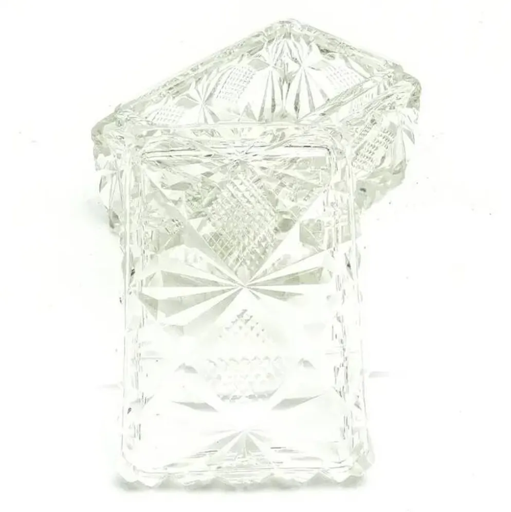Bonbonnière Art Déco, cristal, Suède, années 1930