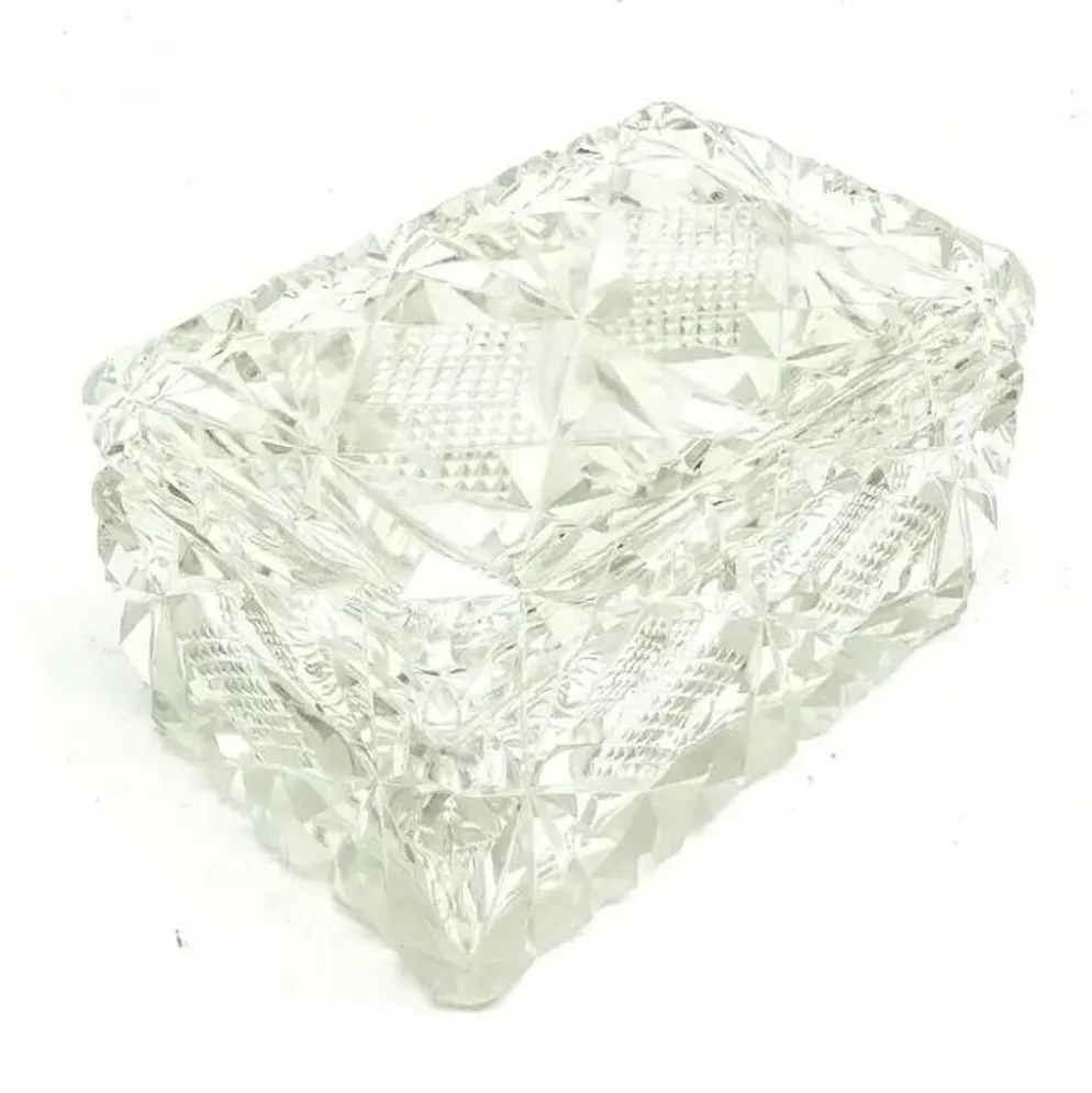 Bonbonnière Art Déco, cristal, Suède, années 1930