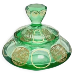 Bonbonnière Art Déco de Moser, ancienne Tchécoslovaquie, années 1960.