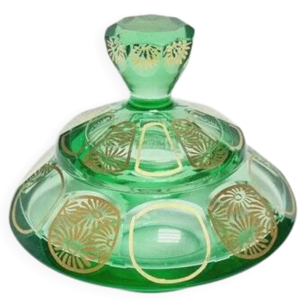 Bonbonnière Art Déco de Moser, ancienne Tchécoslovaquie, années 1960.