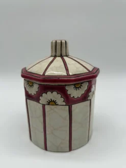 Bonbonnière art deco en faïence et émaux de longwy