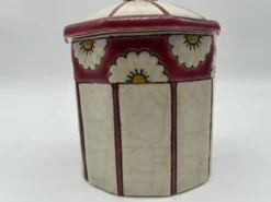 Bonbonnière art deco en faïence et émaux de longwy