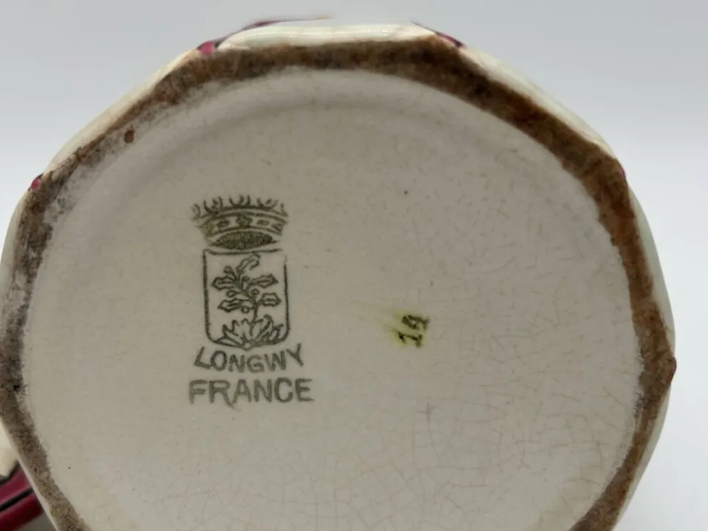 Bonbonnière art deco en faïence et émaux de longwy