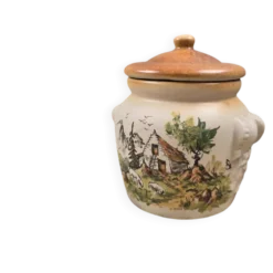 Bonbonnière artisanale vintage Cazalas GET Bagnères 1983 – Décor montagne