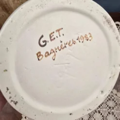Bonbonnière artisanale vintage Cazalas GET Bagnères 1983 – Décor montagne