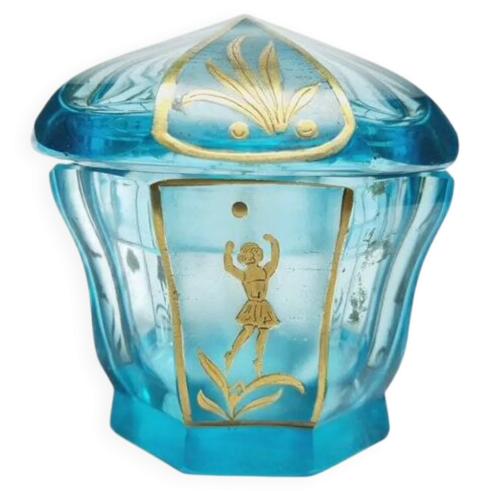 Bonbonnière Biedermeier de Moser, Bohême, années 1890