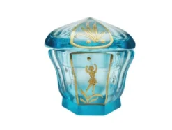 Bonbonnière Biedermeier de Moser, Bohême, années 1890