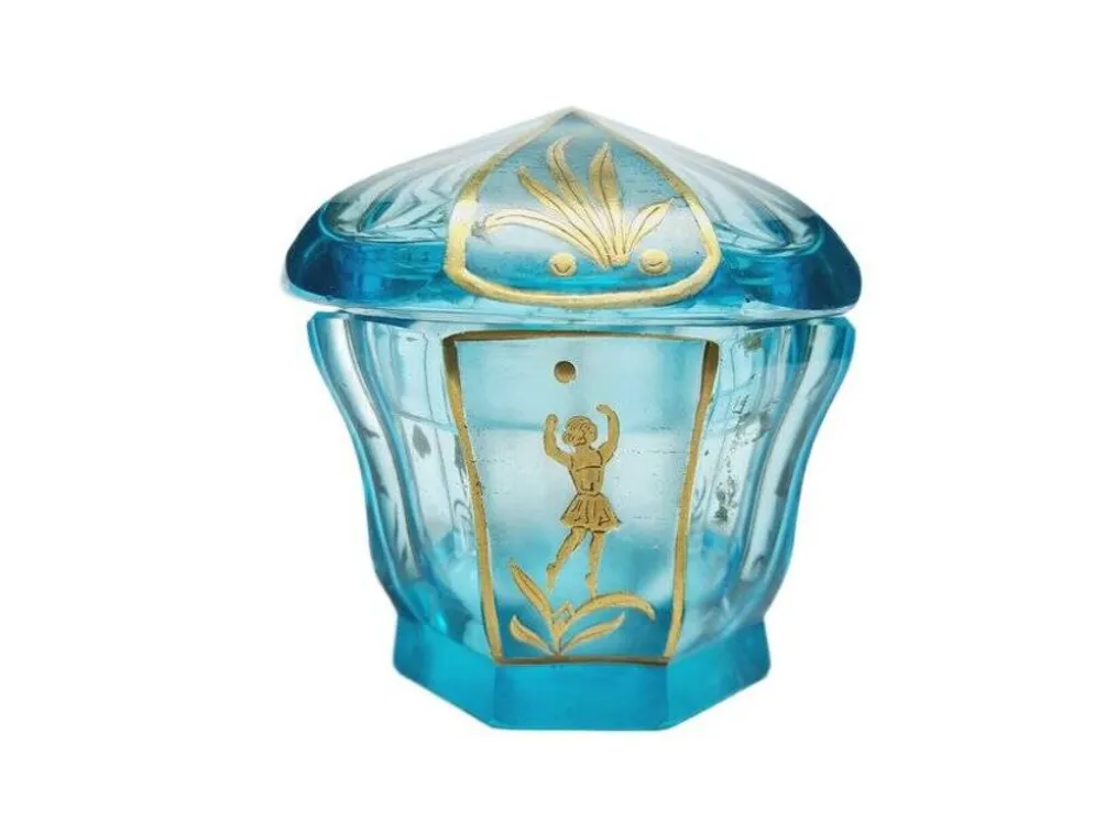 Bonbonnière Biedermeier de Moser, Bohême, années 1890