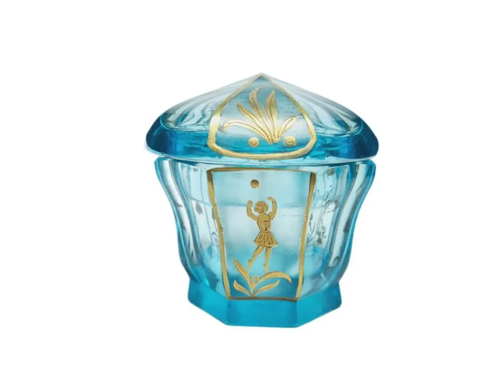 Bonbonnière Biedermeier de Moser, Bohême, années 1890