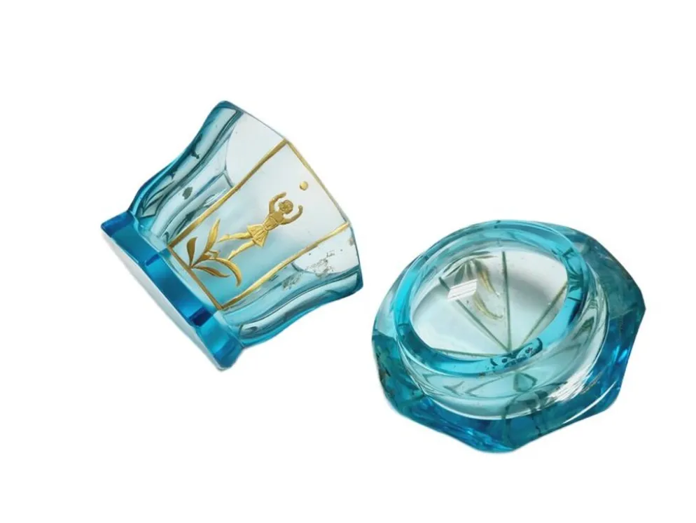 Bonbonnière Biedermeier de Moser, Bohême, années 1890
