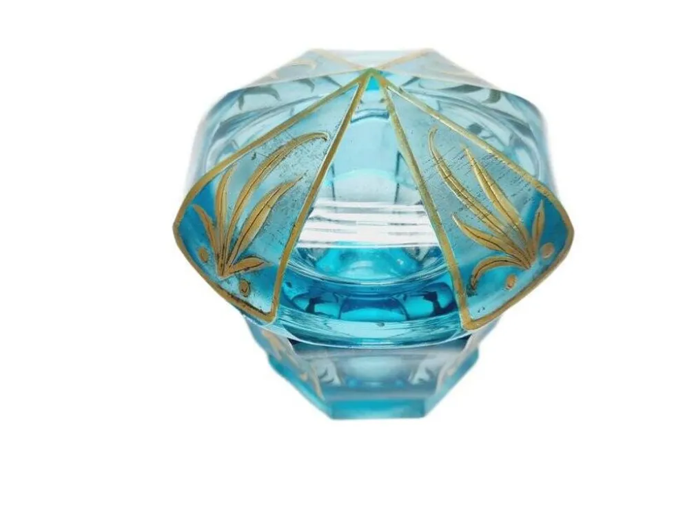 Bonbonnière Biedermeier de Moser, Bohême, années 1890