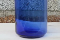 Bonbonnière, bocal hermétique en verre bleu cobalt – France