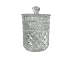 Bonbonnière drageoir en cristal taillé début XXème