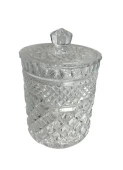 Bonbonnière drageoir en cristal taillé début XXème