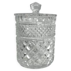 Bonbonnière drageoir en cristal taillé début XXème
