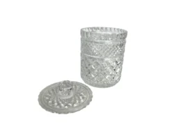 Bonbonnière drageoir en cristal taillé début XXème