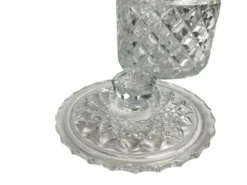 Bonbonnière drageoir en cristal taillé début XXème