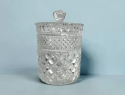 Bonbonnière drageoir en cristal taillé début XXème