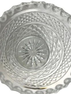 Bonbonnière drageoir en cristal taillé début XXème