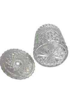 Bonbonnière drageoir en cristal taillé début XXème