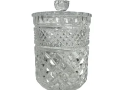 Bonbonnière drageoir en cristal taillé début XXème