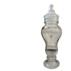 Bonbonnière en verre apothicaire vintage signée gien france
