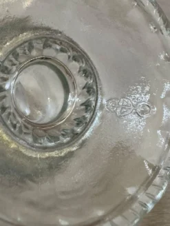 Bonbonnière en verre apothicaire vintage signée gien france