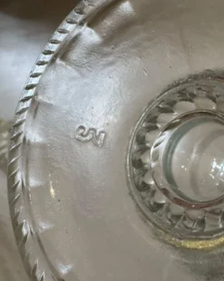 Bonbonnière en verre apothicaire vintage signée gien france