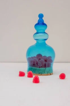 Bonbonnière en verre soufflé à la main par Bertil Vallien pour Kosta Boda, années 1970