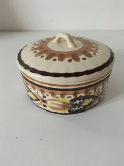 Bonbonnière HB Quimper décor géométrique 70s