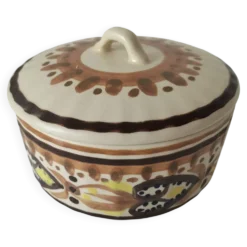 Bonbonnière HB Quimper décor géométrique 70s