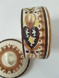 Bonbonnière HB Quimper décor géométrique 70s